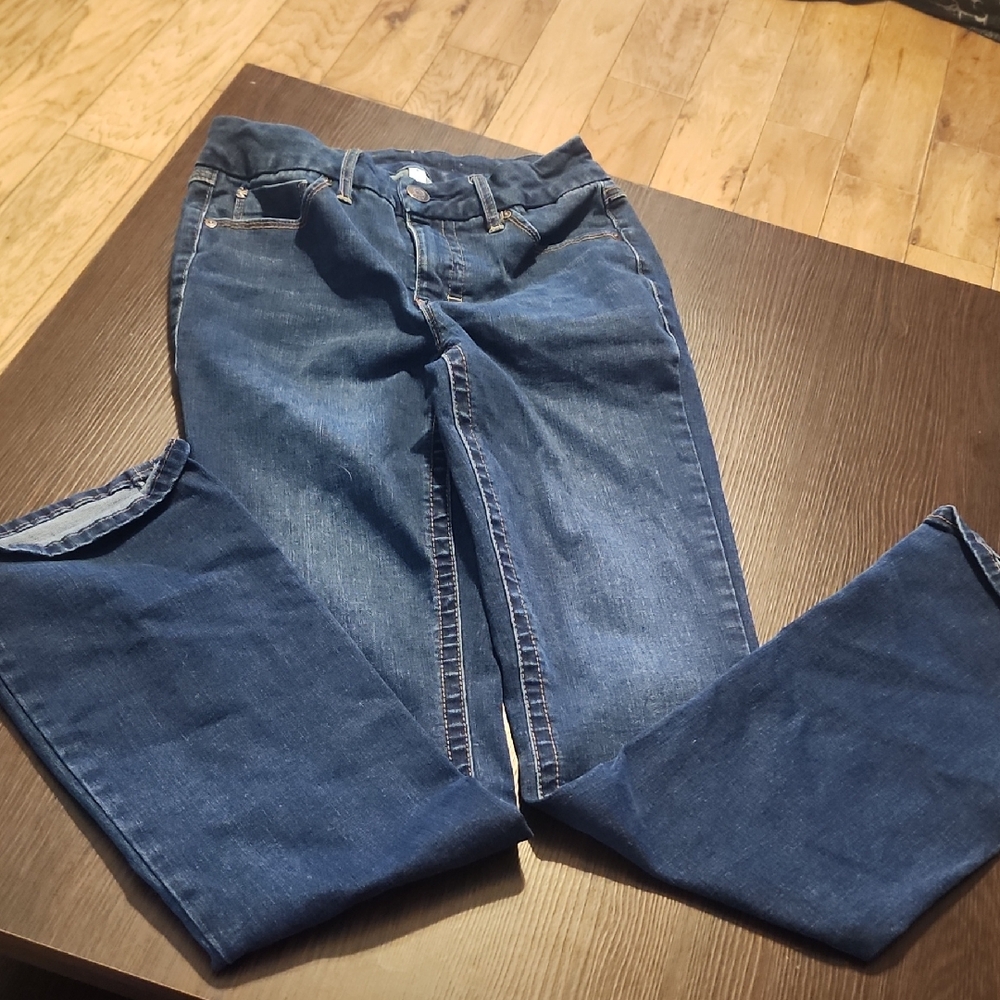 Seven7 Dark Blue Women's Straight Leg Jeans